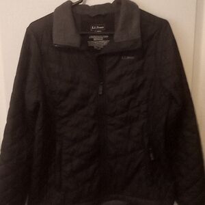 LL Bean women's M puffy outside fleece inside jacket